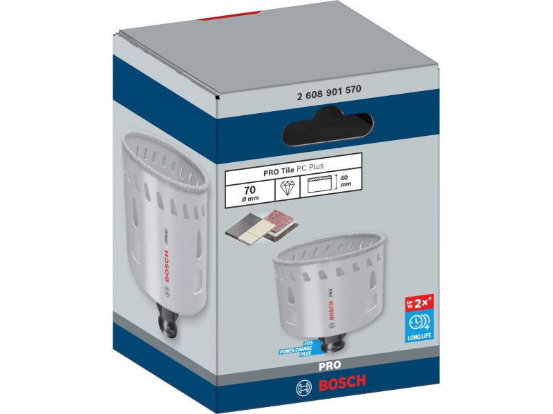 Žaga za izrezovanje lukenj Bosch PRO Tile PC Plus, 70mm, 2608901570